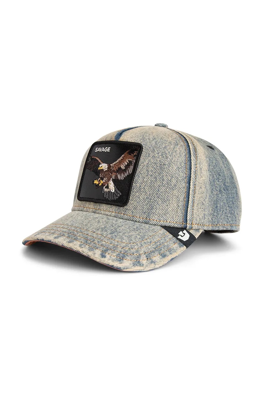 Goorin Bros șapcă de baseball din denim Frequent Flyer culoarea bej, 101-2266