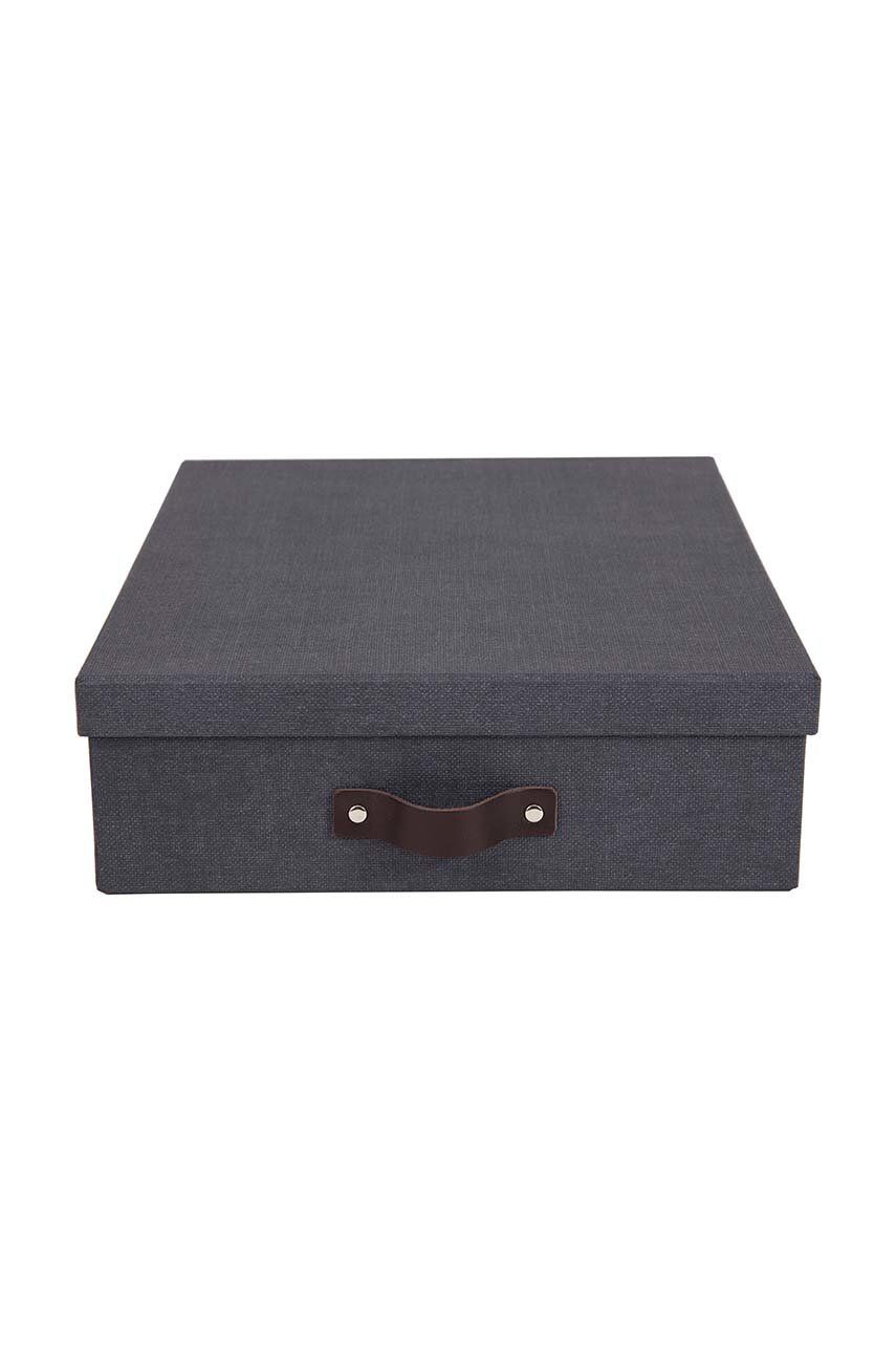 Úložný box Bigso Box of Sweden Oskar - černá -  Dřevo