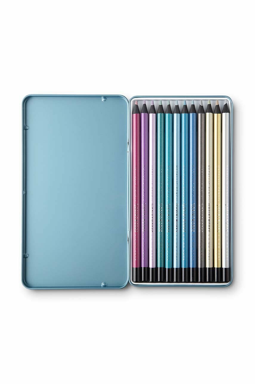 Sada farbičiek v puzdre Printworks Metallic 12-pack