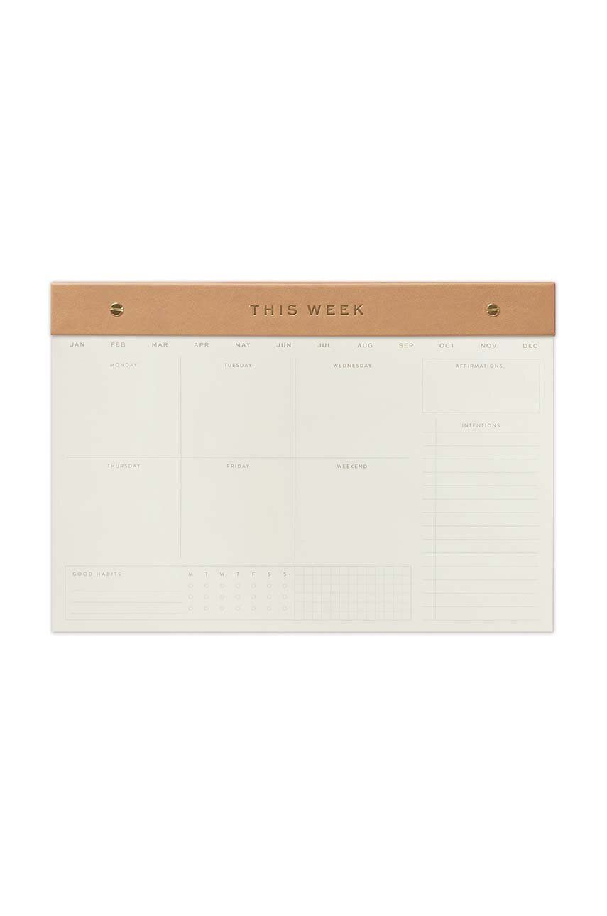 Týdenní plánovač Designworks Ink Weekly Notepad Camel - béžová - Papír