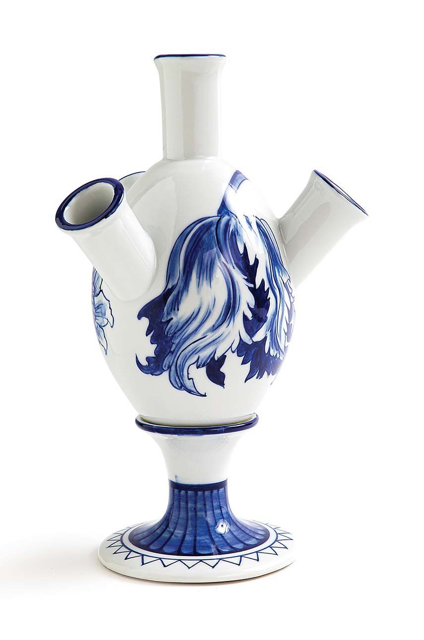 &k amsterdam Dekorativní váza Anouk - bílá -  Porcelán