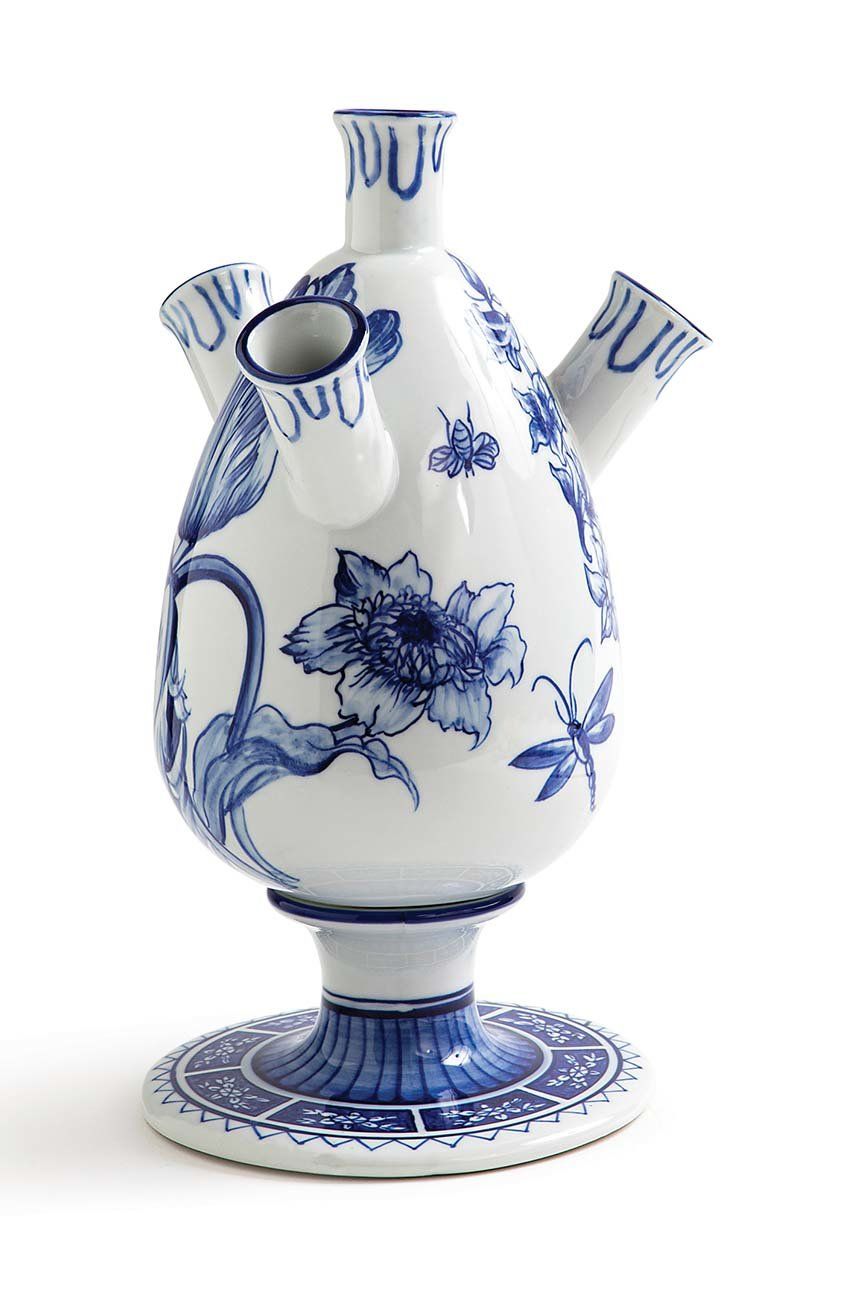 &k amsterdam Dekorativní váza Anouk Tulip Large - bílá -  Porcelán