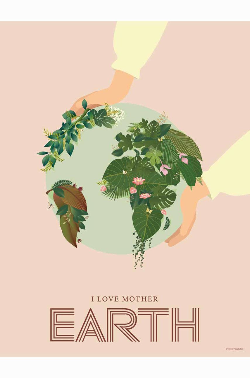 Vissevasse Poster I Love Mother Earth 50x70 cm