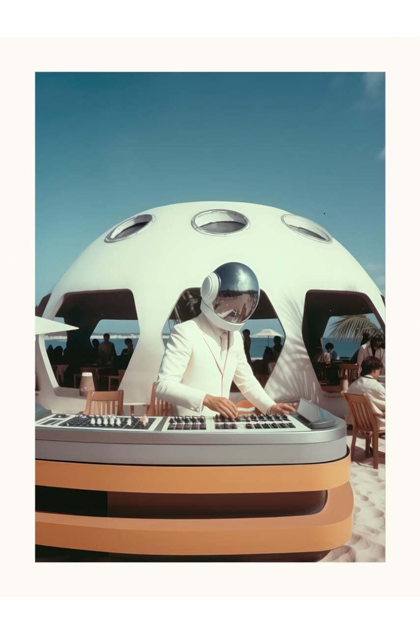 HARTMAN poster cu artă AI Retro Future 11 27,94 x 35,56 cm
