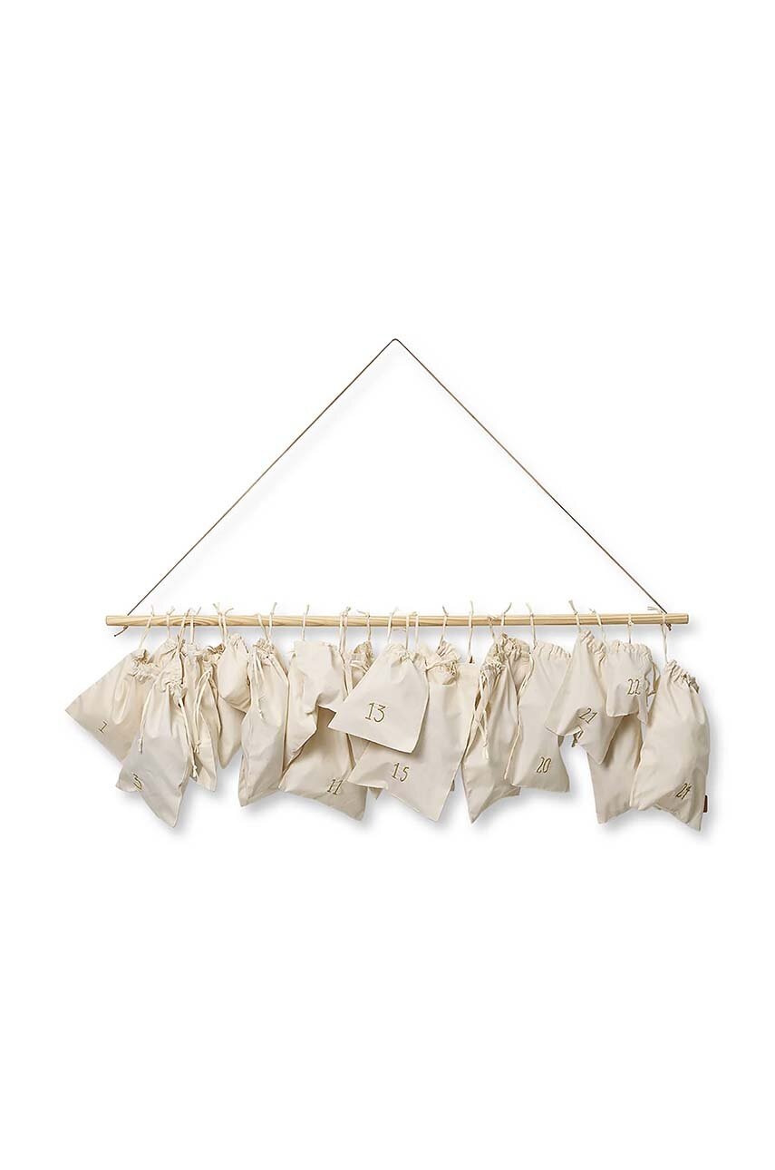 

Адвент календар за деца ferm LIVING Christmas Countdown, Бял