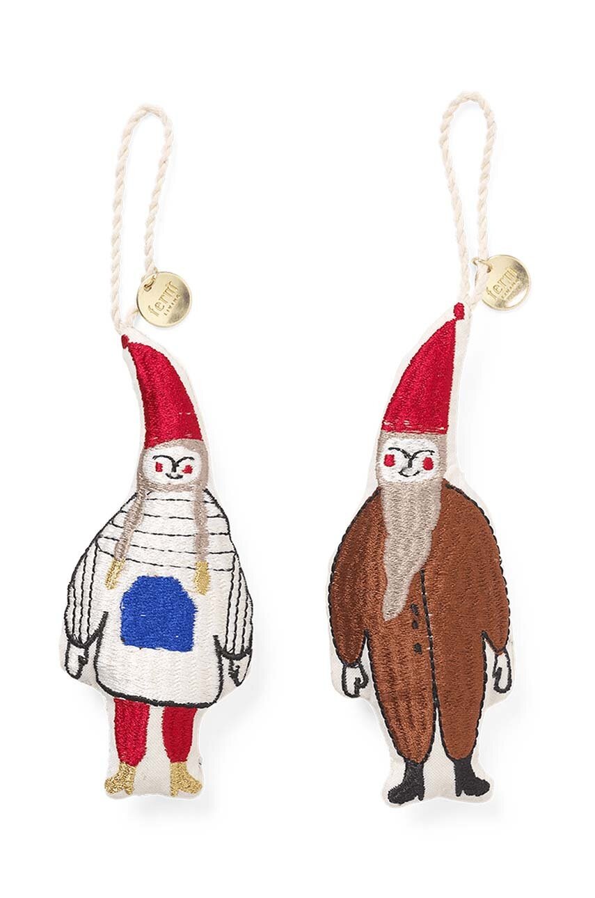

Комплект коледна украса ferm LIVING Elf Pair (2 броя), Кафяв