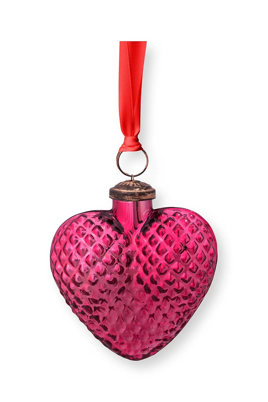 

Украса за елха Pip Studio Heart Pink (4 броя), Розов