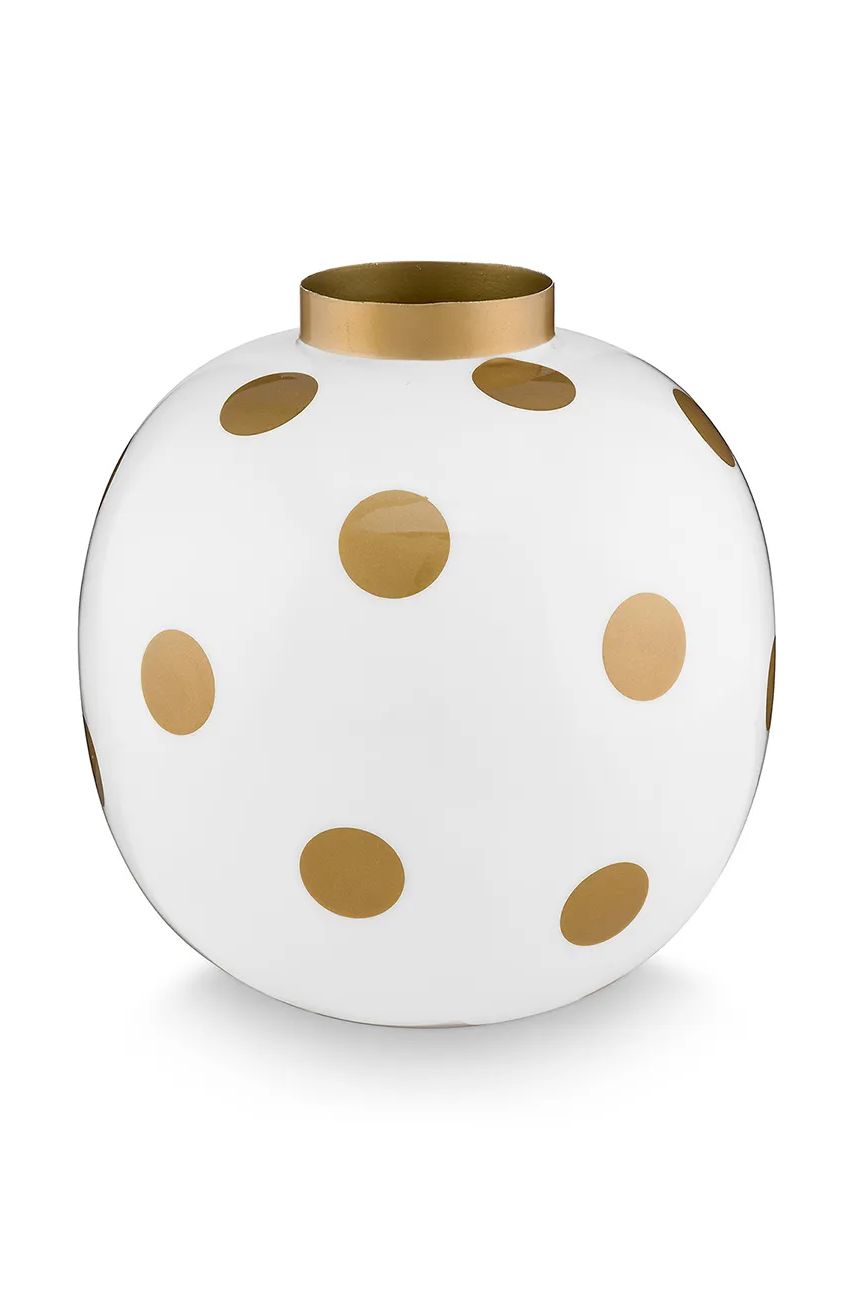 Pip Studio vaza decorativa Dots White-Gold