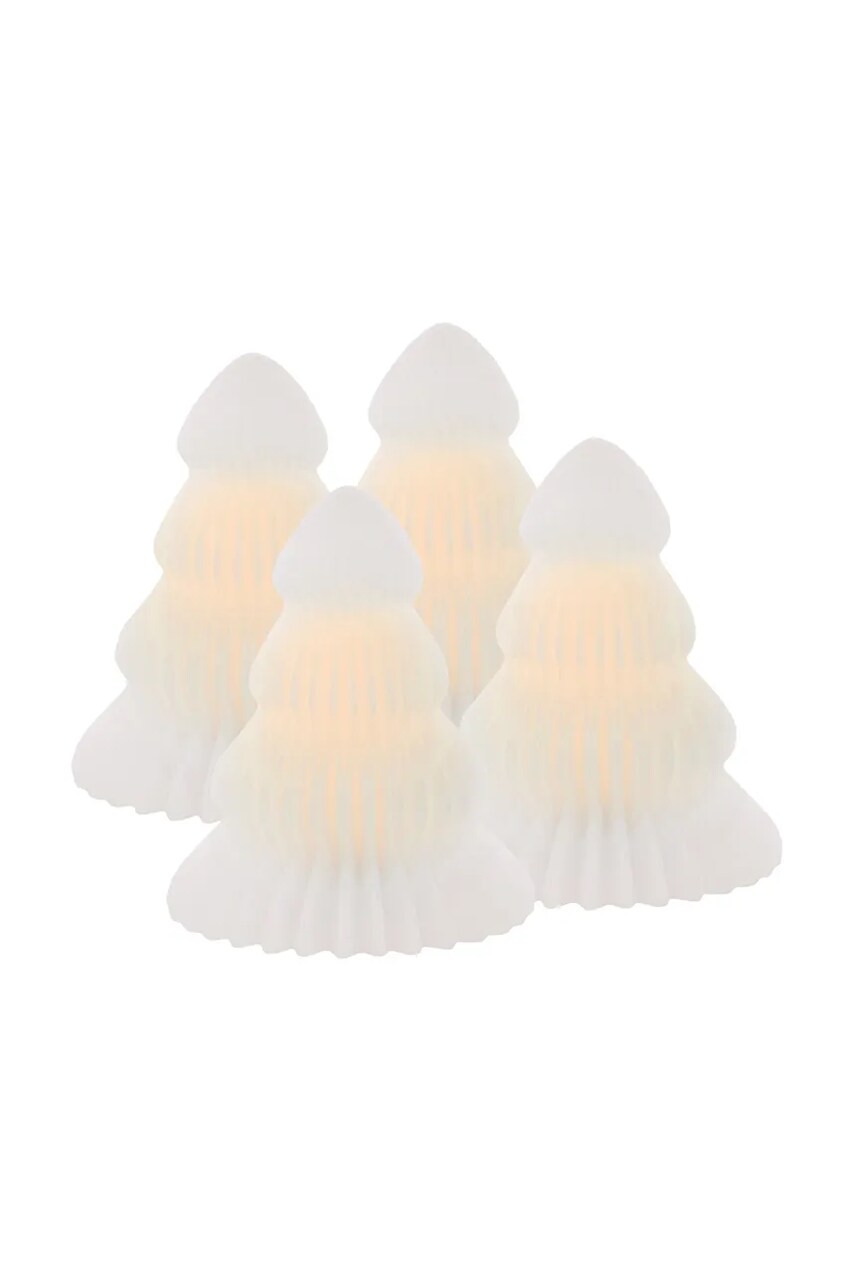 Sirius set de decorațiuni de crăciun cu led Claire Juletra 4-pack culoarea alb