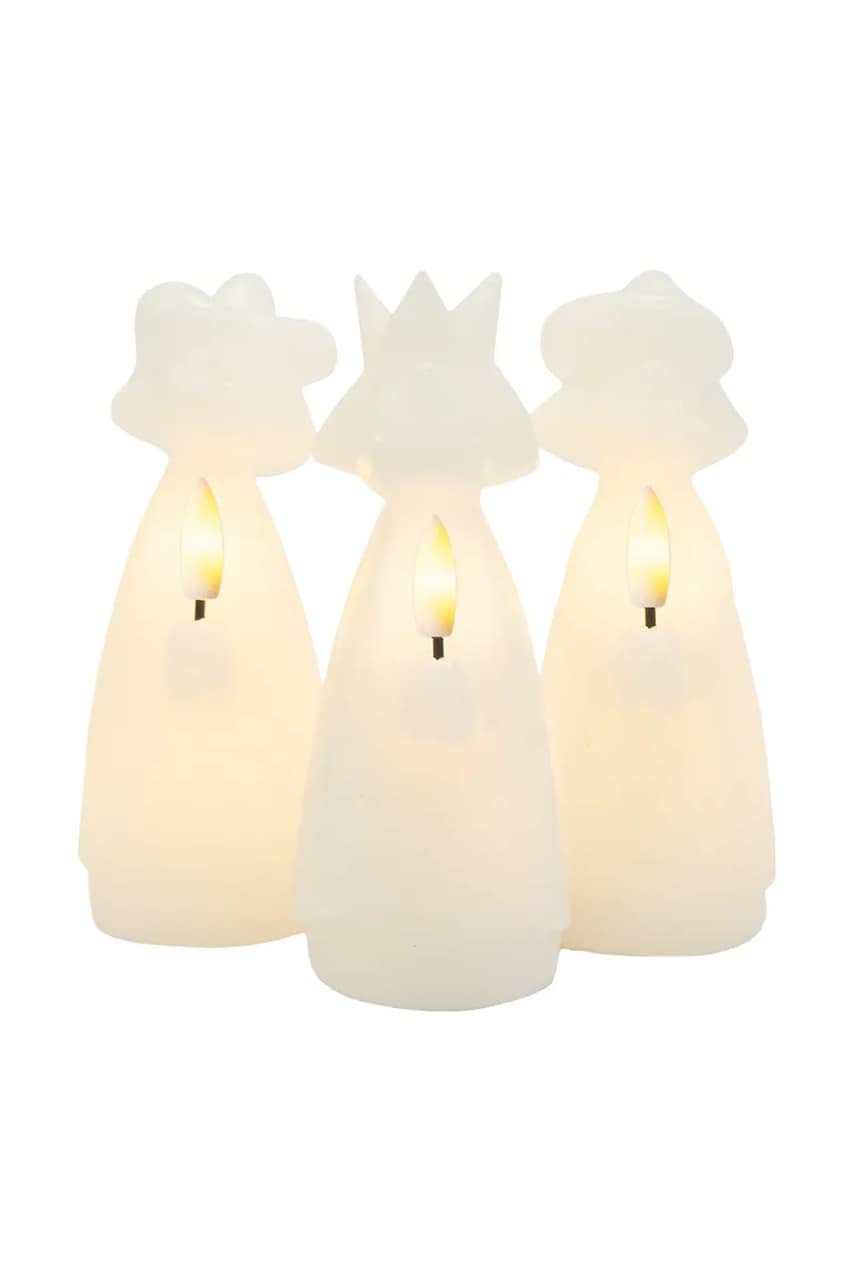 Sirius set de decorațiuni de crăciun cu led Maria Tre Konger 3-pack culoarea alb Sirius set de decorațiuni de crăciun cu led Maria Tre Konger 3-pack culoarea alb