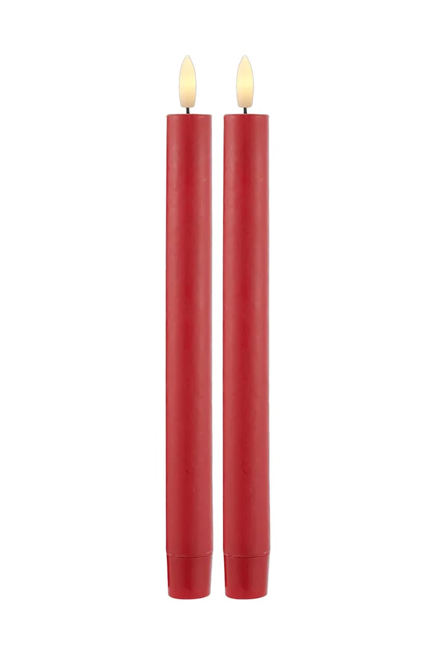 Sirius set de lumanari led Sille Krone 2-pack culoarea rosu