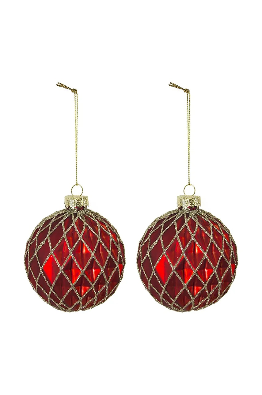 home & lifestyle set de globuri de crăciun 2-pack