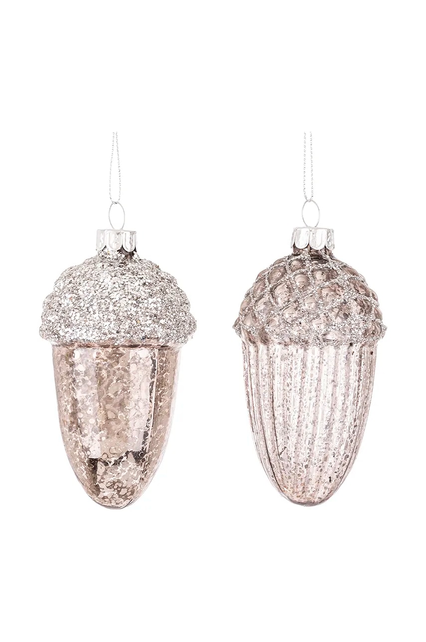 home & lifestyle set de globuri de crăciun 2-pack