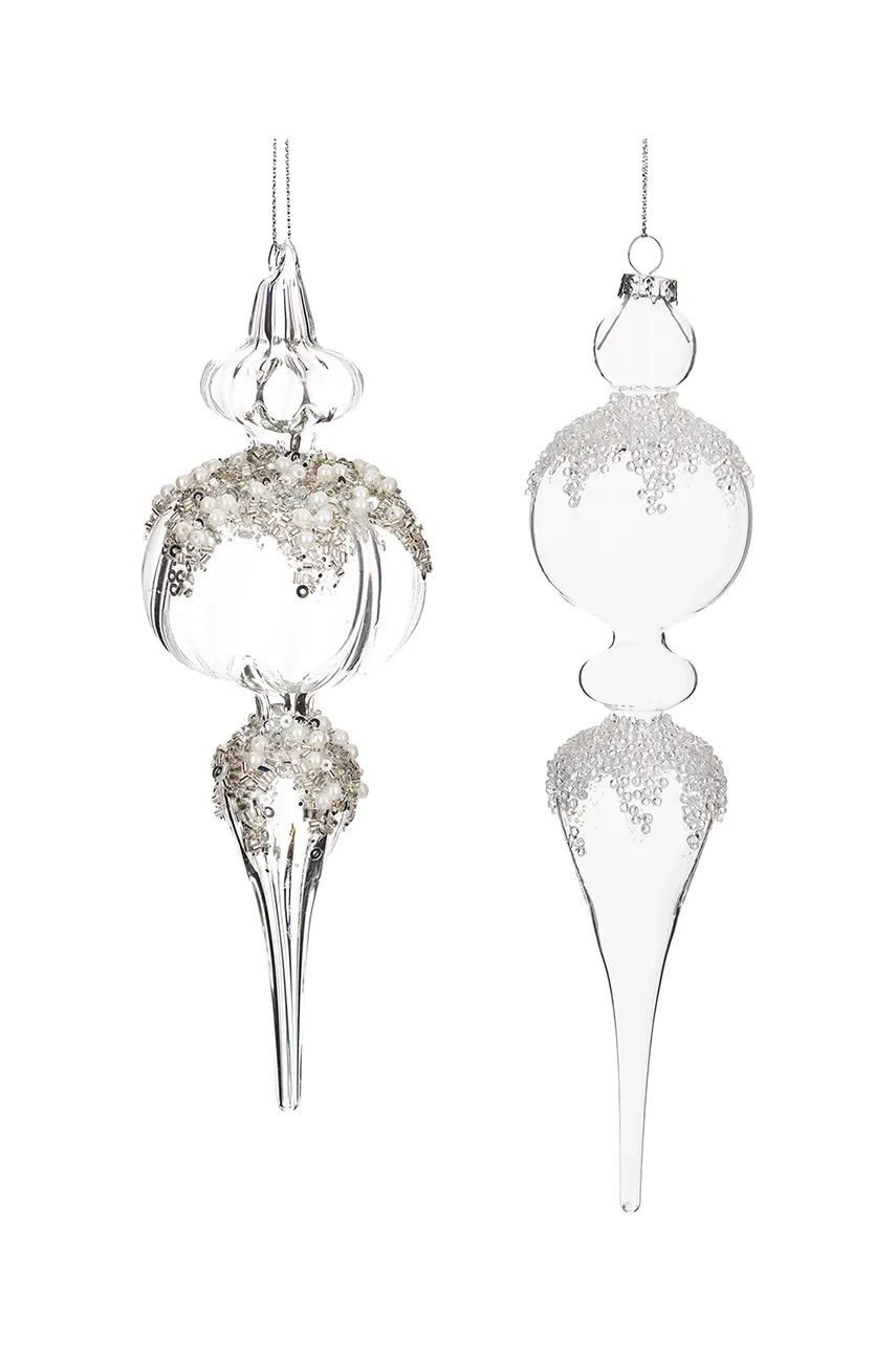 home & lifestyle set de globuri de crăciun 2-pack