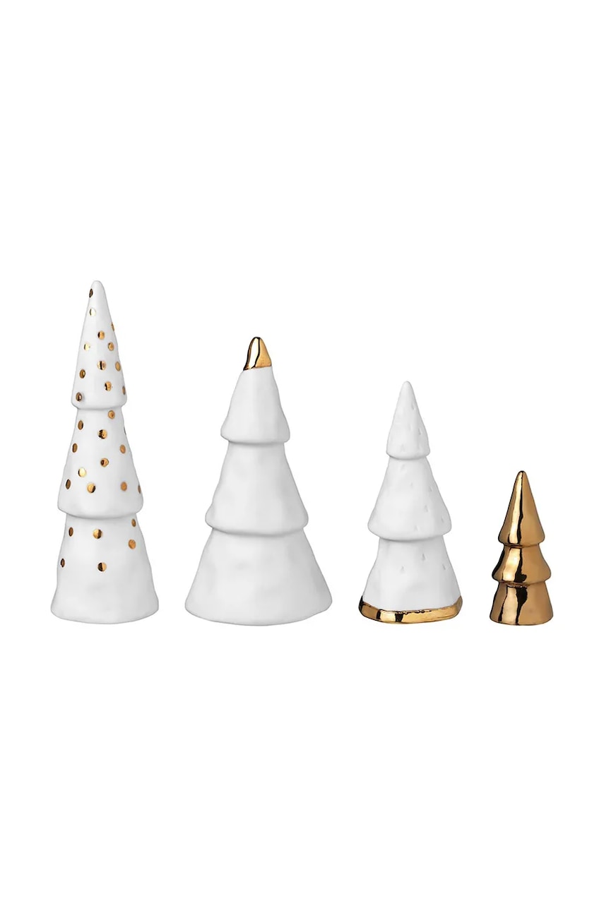 Raeder set de figurine decorative Zimowy Las 4-pack culoarea alb