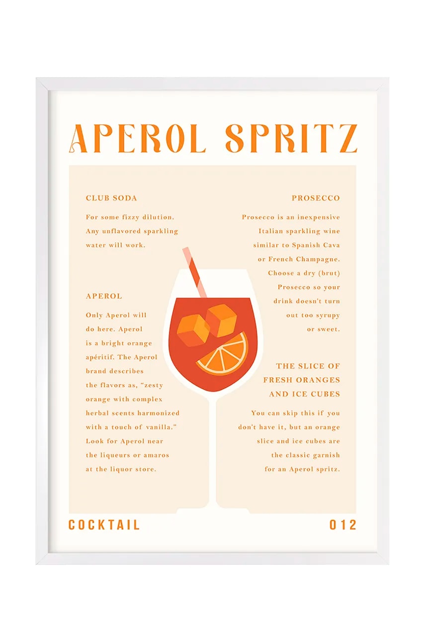 home & lifestyle decoratiune de perete Aperol Spritz Recipy home & lifestyle decoratiune de perete Aperol Spritz Recipy