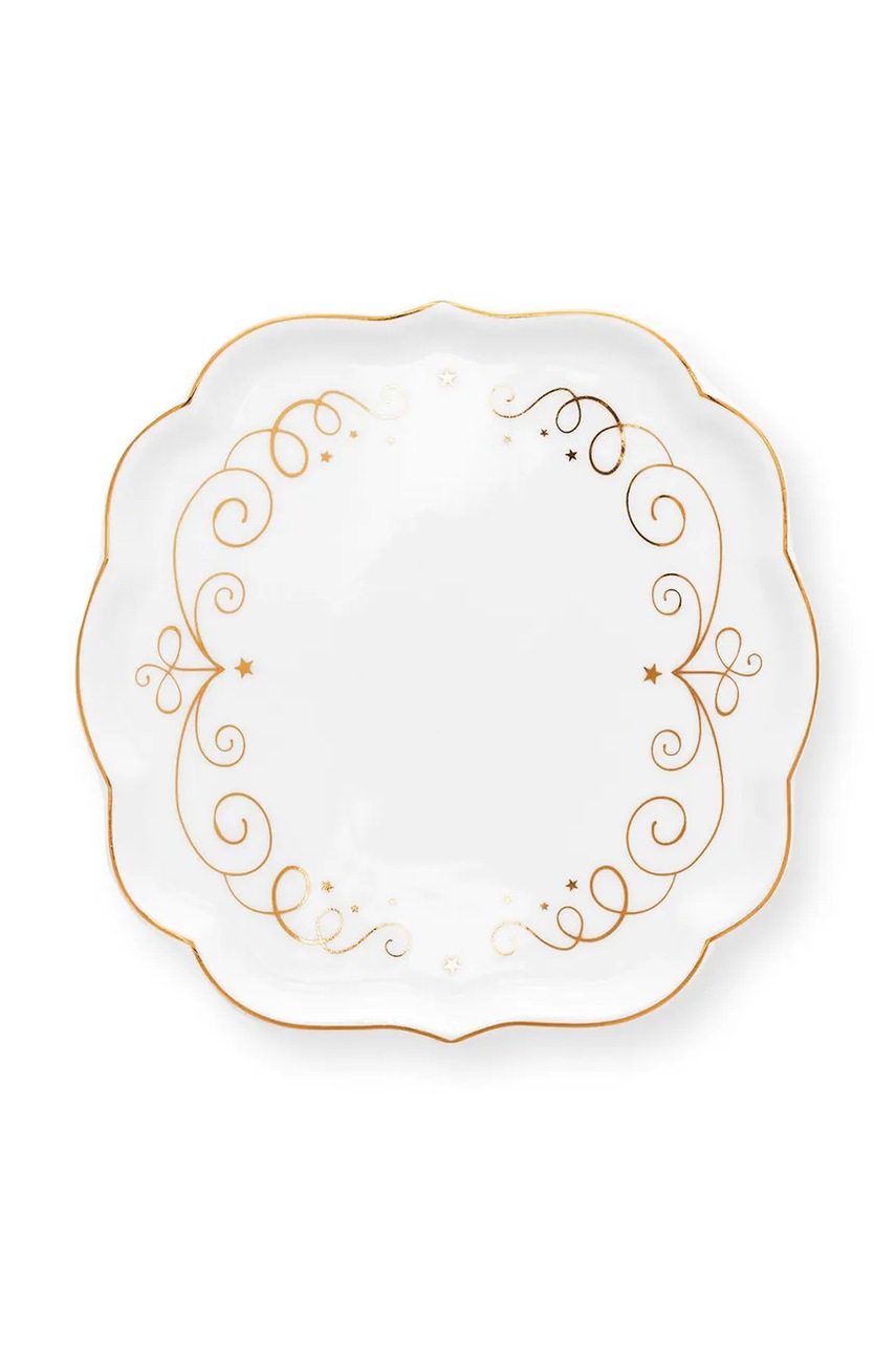 Pip Studio zestaw spodków Royal Winter White 6-pack