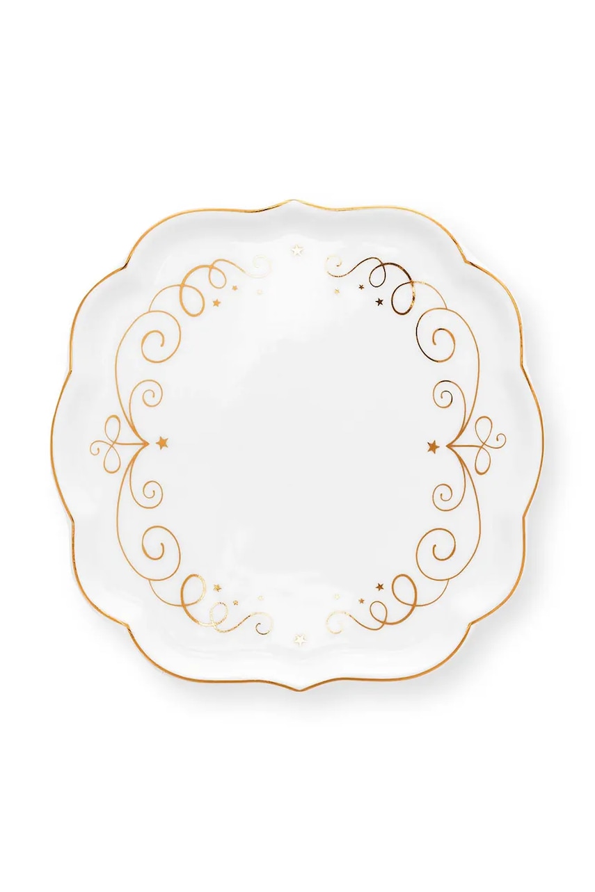 Pip Studio zestaw spodków Royal Winter White 6-pack