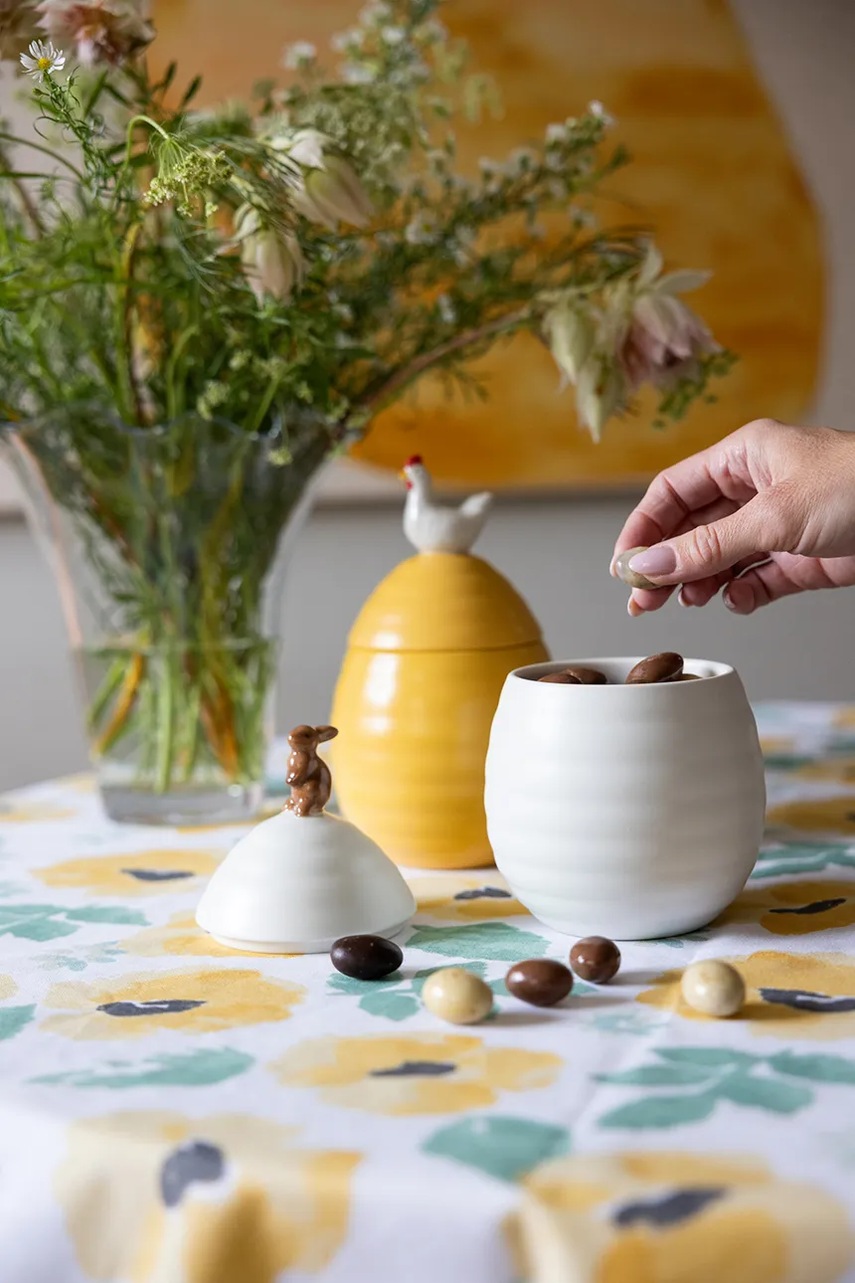 Βάζο με καπάκι Sagaform Ellen χρώμα: κίτρινο φωτογραφία