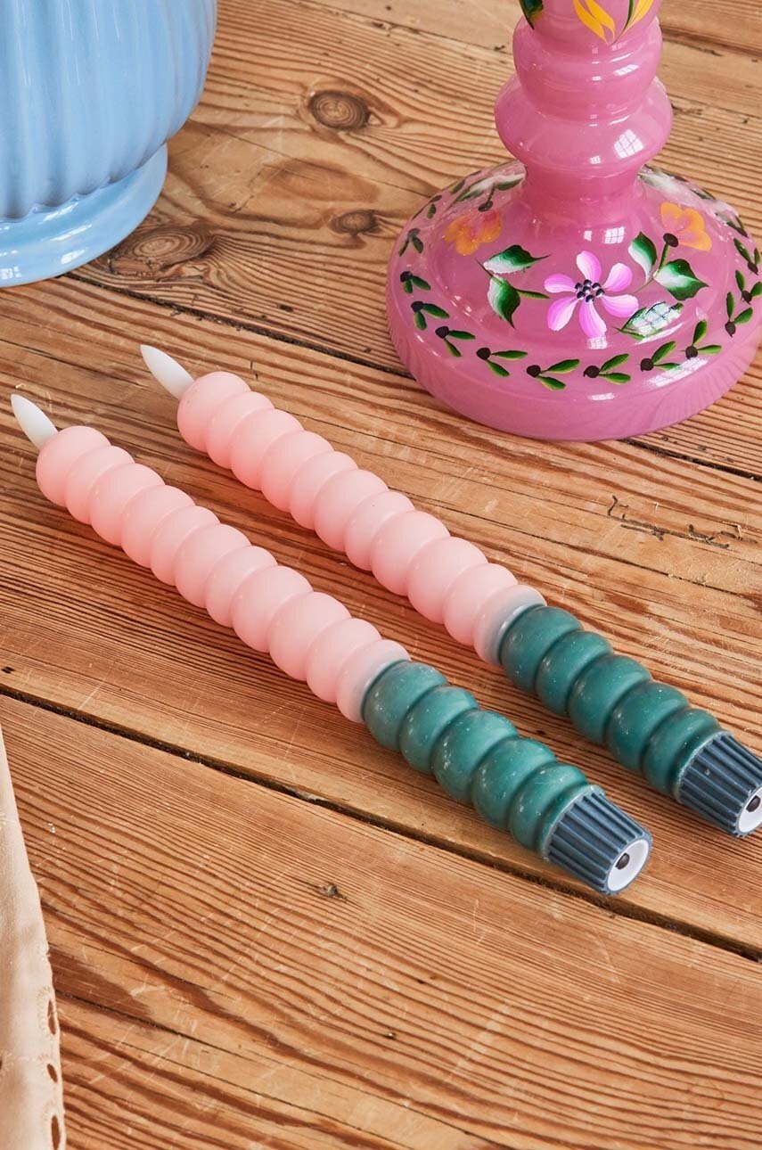 Σετ κεριών led Rice Soft Pink 2-pack φωτογραφία