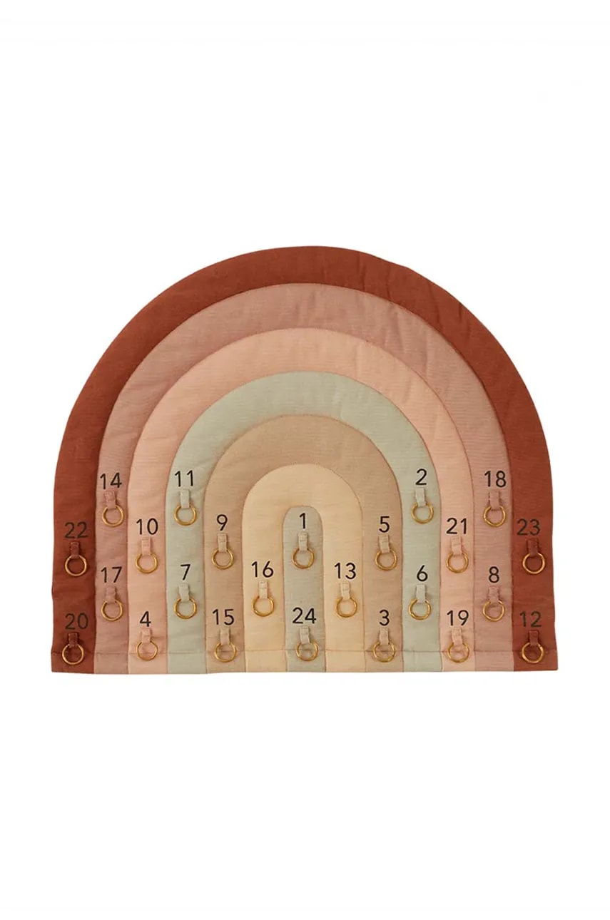 OYOY calendar de advent pentru copii Rainbow Christmas Calendar