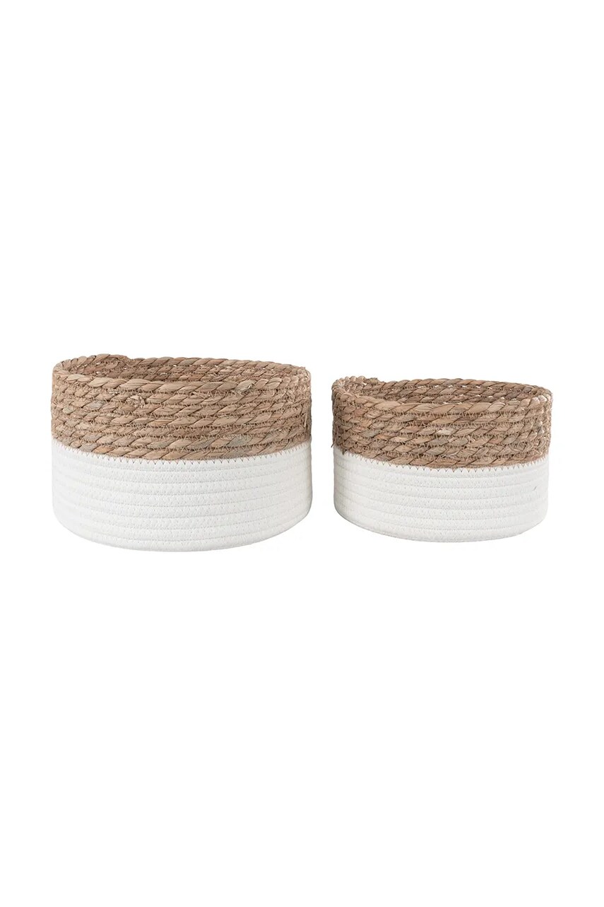 Levně Sada úložných košů House Nordic Tanta 2-pack bílá barva