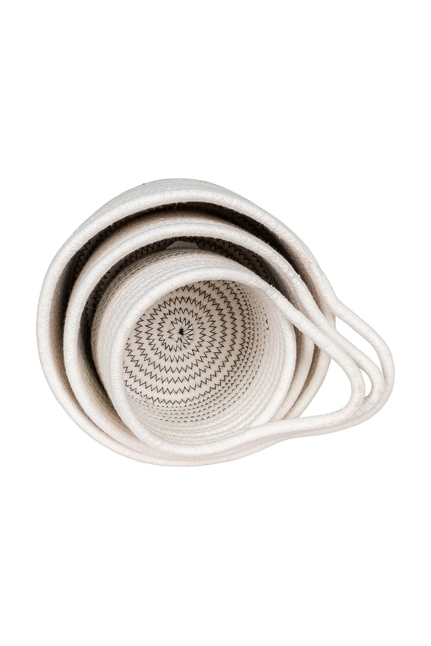 Σετ από καλάθια αποθήκευσης House Nordic Algar 3-pack χρώμα: άσπρο φωτογραφία