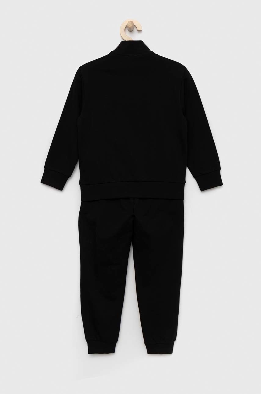 Детский хлопковый спортивный костюм EA7 Emporio Armani цвет чёрный