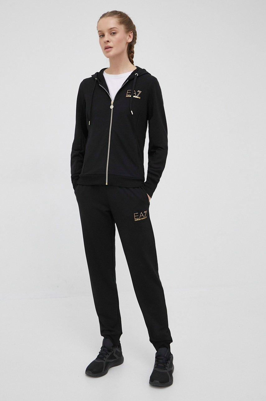 

Комплект EA7 Emporio Armani дамски в черно, Черен