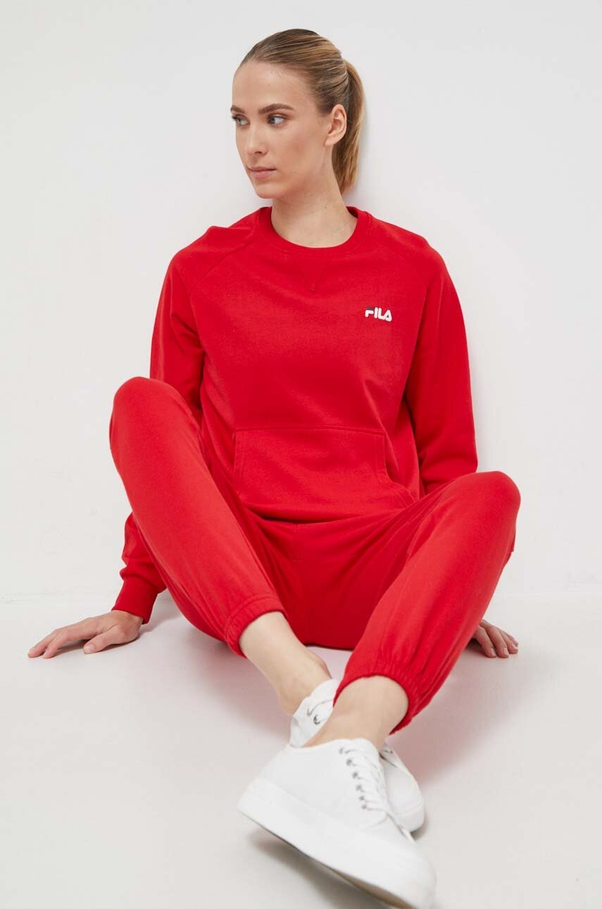 

Хлопковый спортивный костюм Fila цвет красный