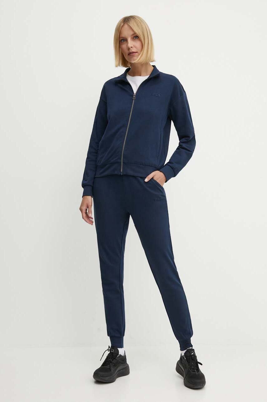 Fila trening lounge din bumbac culoarea albastru marin, FPS4160 Fila trening lounge din bumbac culoarea albastru marin, FPS4160 - Treninguri.eu