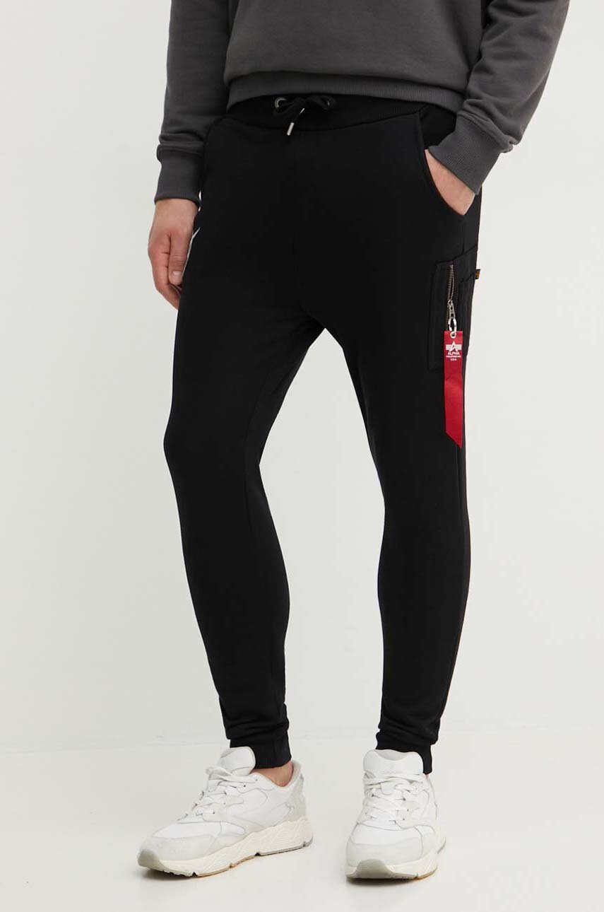 Alpha Industries pantaloni de trening NASA Cargo Sweat Jogger culoarea negru 118369.03-black