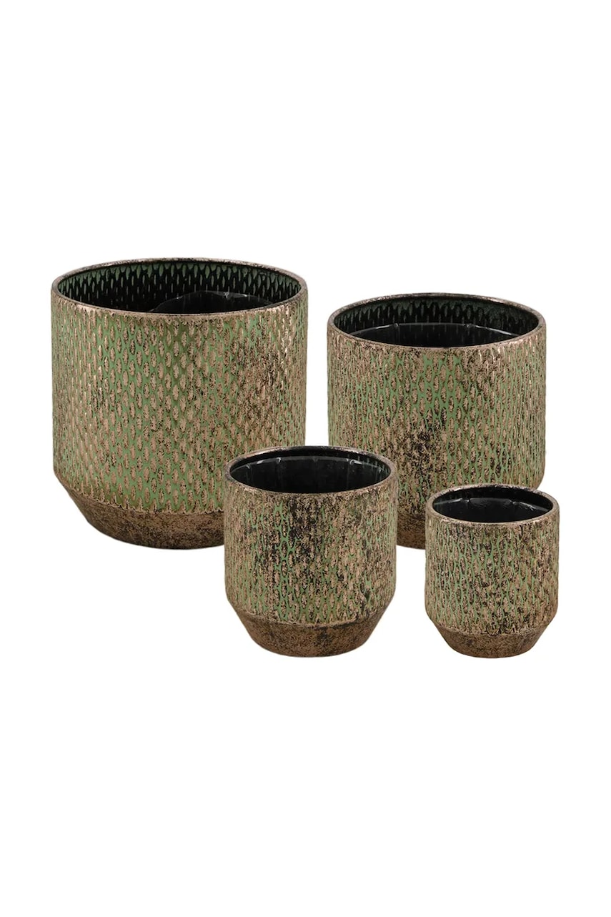 home & lifestyle set de huse pentru ghivece 4-pack culoarea roz