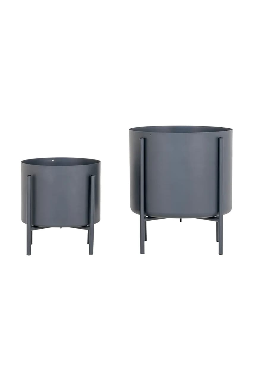 House Nordic un set de capace pentru ghivece cu rame Pavia 2-pack culoarea gri House Nordic un set de capace pentru ghivece cu rame Pavia 2-pack culoarea gri