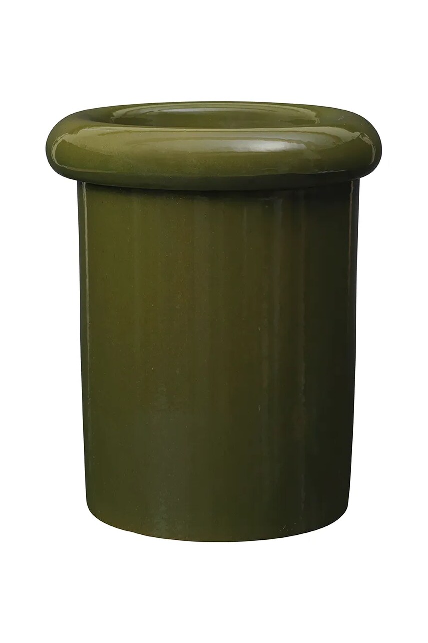 ferm LIVING oală Rollo culoarea verde