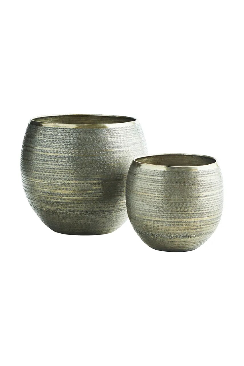 Madam Stoltz suport pentru ghiveci Hammered 33,5 x 31/47 x 42 cm 2-pack culoarea verde