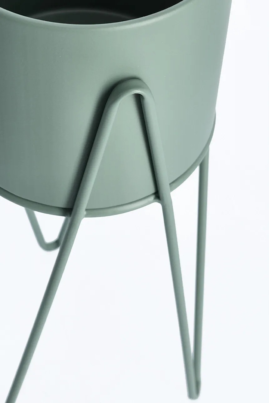 Σετ γλάστρες με στήριγμα Bizzotto Madelyn 2-pack χρώμα: πράσινο φωτογραφία