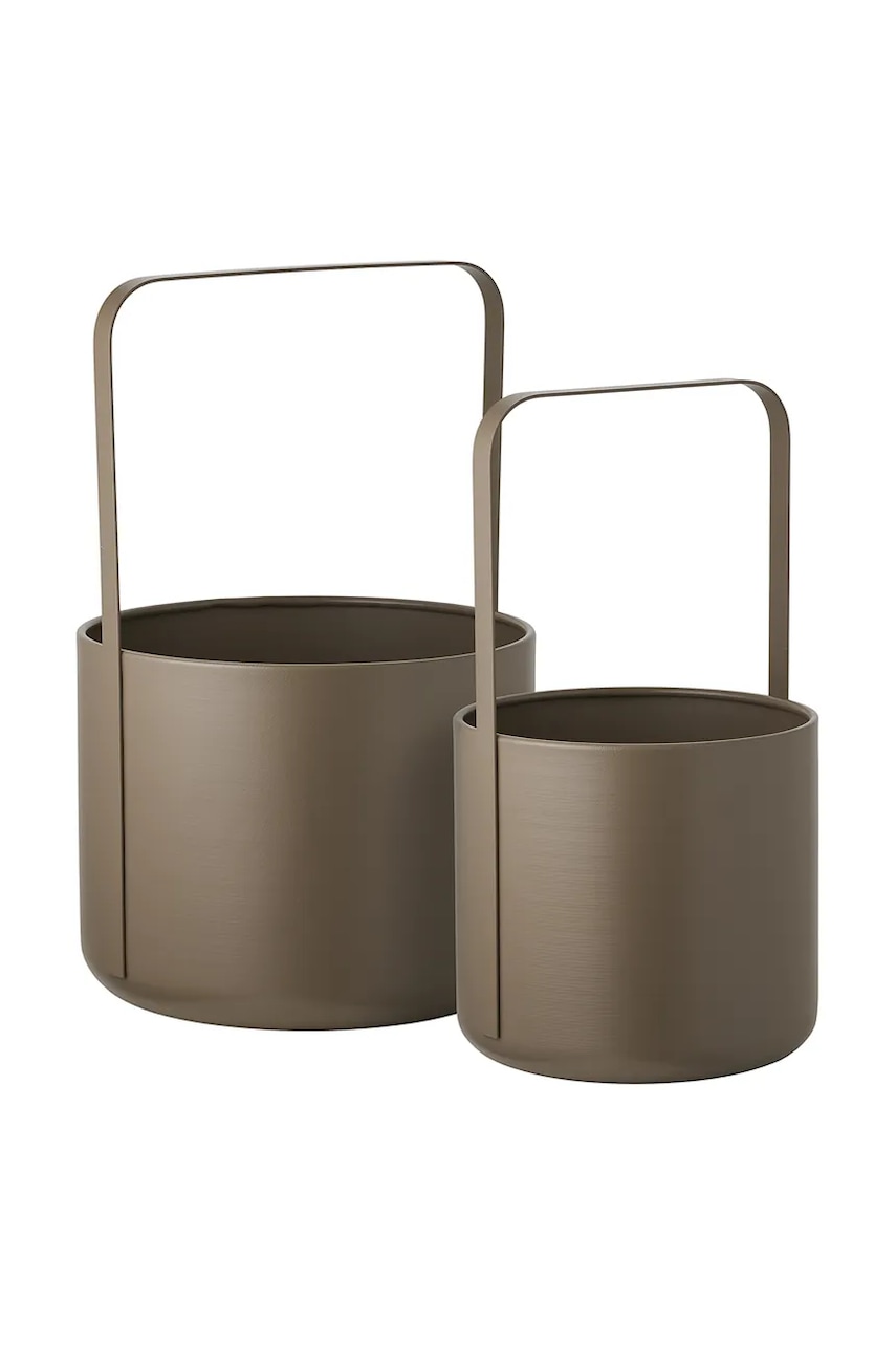 House Nordic set de ghivece de flori 19 x 35 / 24,5 x 38,5 cm 2-pack culoarea maro