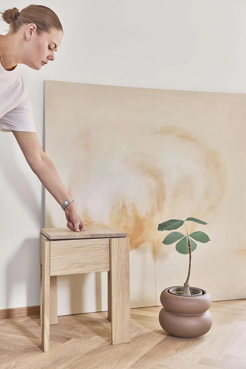 Γλάστρα OYOY Kupla S/23 x 23 x 19 cm χρώμα: καφέ φωτογραφία