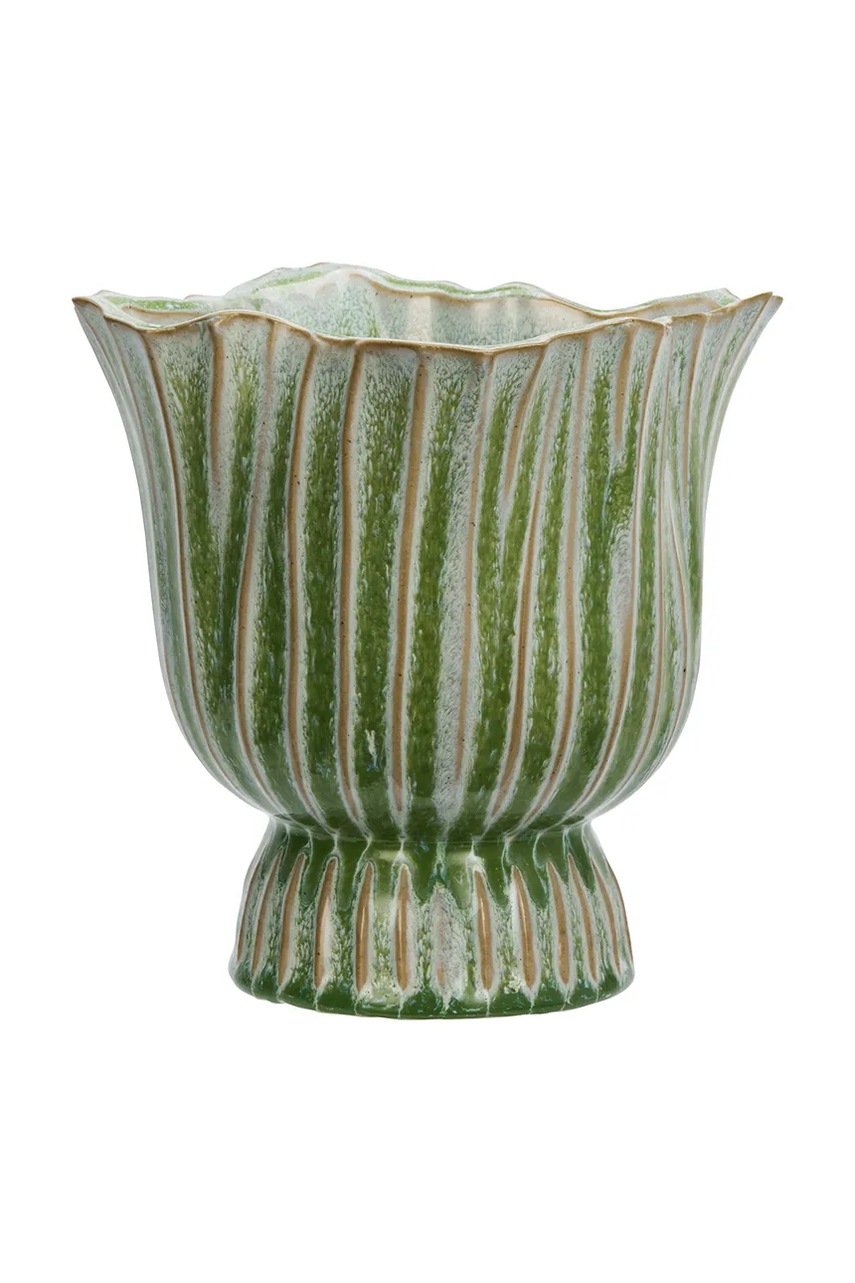 Levně Madam Stoltz Kryt na květináč dekorační z kameniny 20 x 19 cm