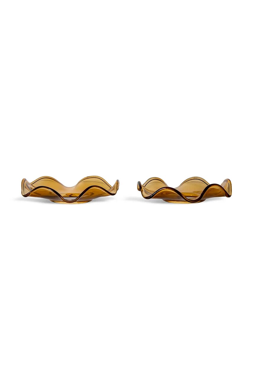 Sagaform suport decorativ pentru lumânare VIva 2-pack culoarea galben