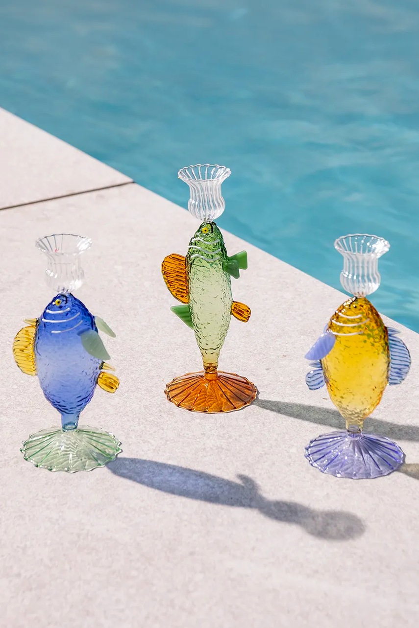 Διακοσμητικό κηροπήγιο &k amsterdam fish yellow χρώμα: πολύχρωμο φωτογραφία