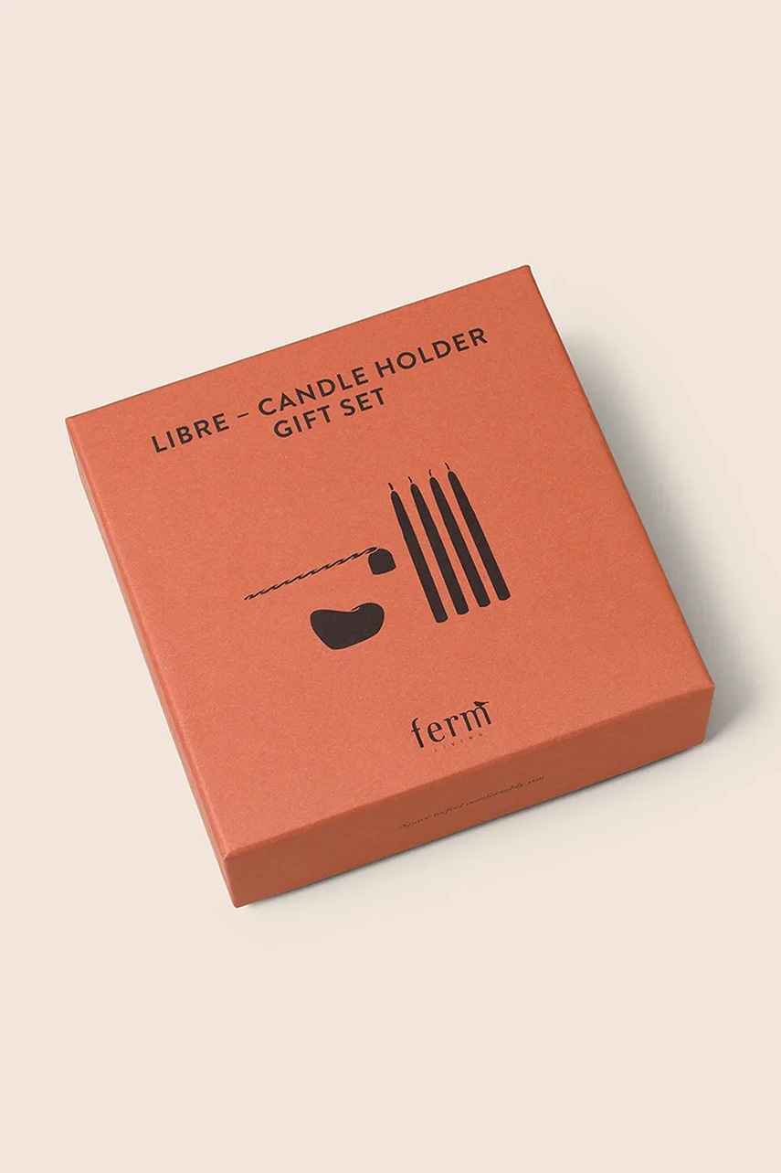 Κηροπήγιο με σβηστήρα και κεριά ferm LIVING Libre 6-pack χρώμα: πολύχρωμο φωτογραφία
