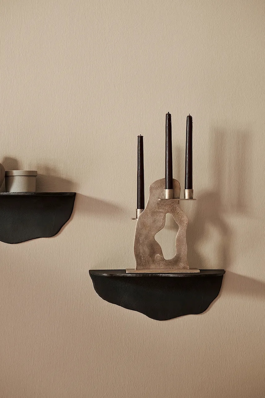 Декоративный подсвечник ferm LIVING Erode цвет жёлтый Декоративный подсвечник ferm LIVING Erode цвет жёлтый
