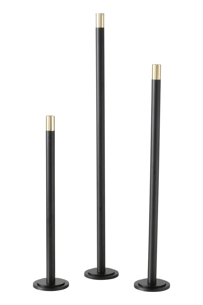 Levně Dekorativní svícen Boltze 3-pack černá barva
