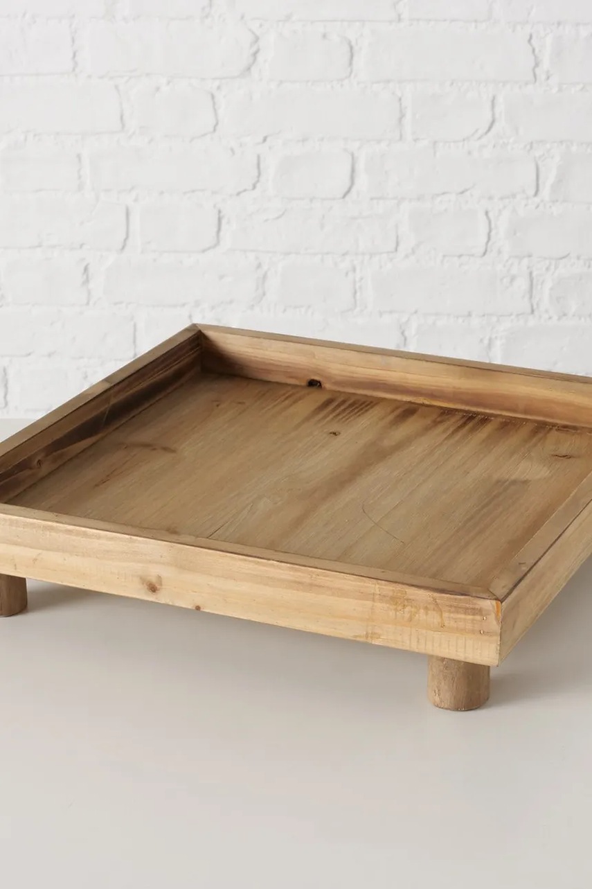 Διακοσμητικός δίσκος Boltze Zelda χρώμα: μπεζ φωτογραφία