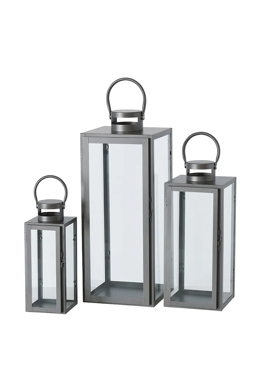 Boltze set de felinare Arana 3-pack culoarea gri