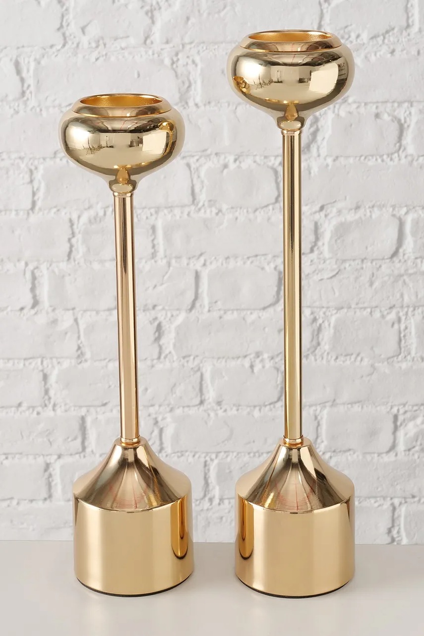 Διακοσμητικό κηροπήγιο Boltze Donus 2-pack χρώμα: κίτρινο φωτογραφία