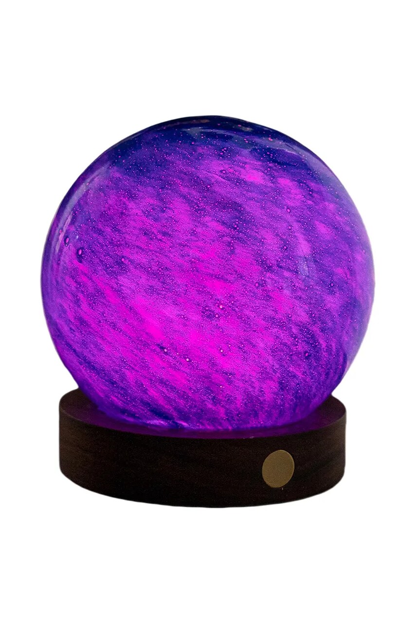 Levně Dekorace Gingko Design AstraGlass Light S růžová barva