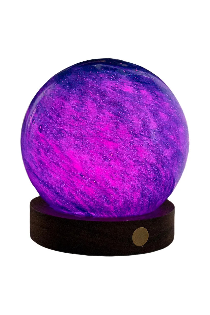 Gingko Design decorațiune AstraGlass Light S culoarea roz